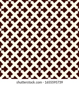 Ancient seamless pattern. Oriental tracery window ornament. Arabesque mosaic surface print. Repeated crosses motif background. Eclectic ornamental wallpaper. Vector abstract digital paper