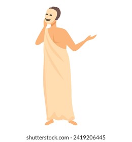 Ancient senate person icon cartoon vector. Italy temple. Work sport