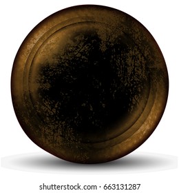 Ancient shabby golden coin