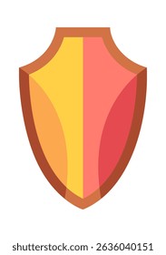 Viñeta de arma protectora de escudo antiguo