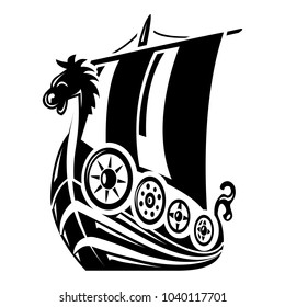 Ancient ship icon. Simple illustration of ancient ship vector icon for web