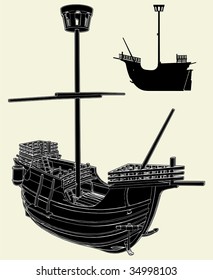 The Ancient Ship Vector 03