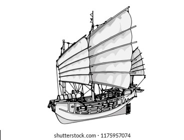 ancient ship vector