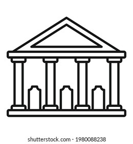 Ancient sightseeing icon. Outline Ancient sightseeing vector icon for web design isolated on white background