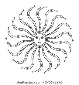 Ancient slavic  style amulet with snakes