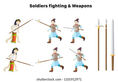 Ancient soldiers and weapons