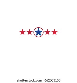 Altes Sternemblem. Heraldisches Vektordesign-Element, 5 Sterne Preissymbol.  Retro-Style-Label, heraldry-Logo.