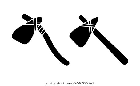 Ancient stone axe icon, template for graphic and web design. vector illustration