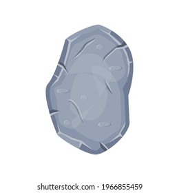 Ancient stone flint vector illustration in a cartoon flat style isolated on white background.