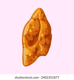 ancient stone fossil watercolor illustration