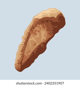 ancient stone fossil watercolor illustration