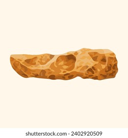 ancient stone fossil watercolor illustration