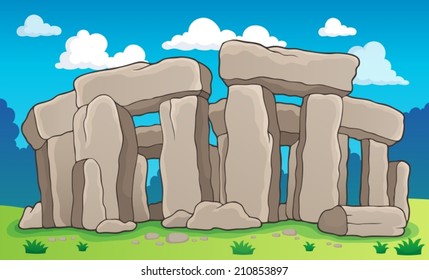 Ancient stone monument theme 2 - eps10 vector illustration.