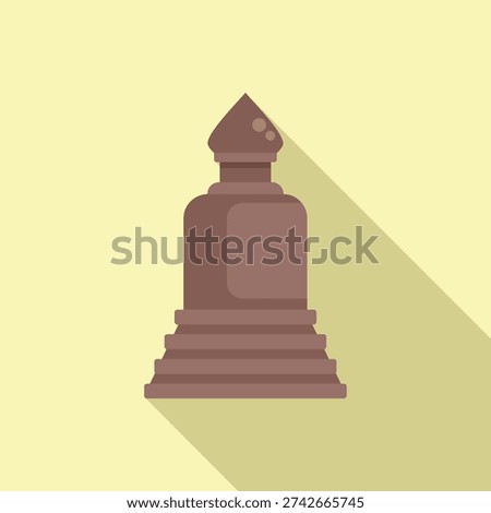 Ancient stone stupa evoking peace and tranquility, representing buddhist culture and spirituality