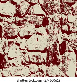 Ancient stone wall  background vector illustratuin