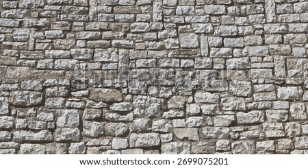 Ancient stone wall, large grey rock texture background.