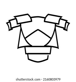 ancient strong warrior armor icon and logo concept
