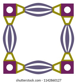 Ancient style square border, antique frame shape