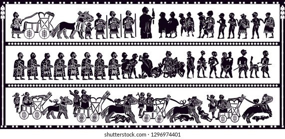 Ancient Sumerian Gods Vector