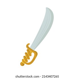 ancient sword icon isolated flat