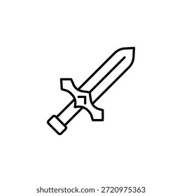 Alte Schwert Linie Symbol für Spiel minimalistischen Stil Symbol