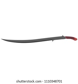 Ancient  sword vector flat illustration icon white isolated