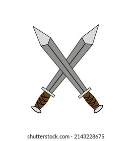 vectores de espada antiguos sobre fondo blanco