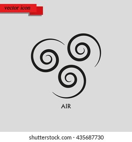 Ancient symbol of Air element with subscribe.