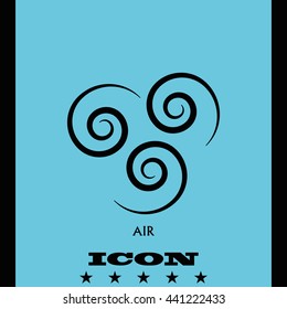 Ancient symbol of Air element with subscribe.