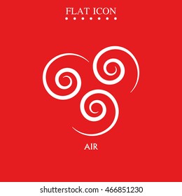 Ancient symbol of Air element with subscribe.