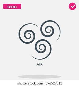 Ancient symbol of Air element with subscribe.