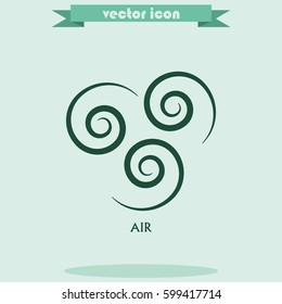 Ancient symbol of Air element with subscribe.