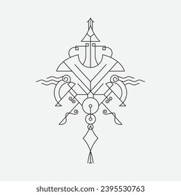 Ancient symbol bow series 001