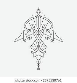 Ancient symbol bow series 003