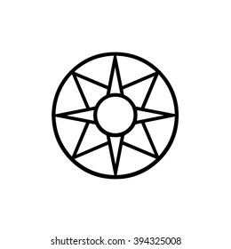Ancient Symbol Icon Star Ishtar Vector Stock Vector (Royalty Free ...