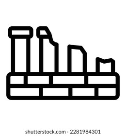Ancient temple icon outline vector. Greek building. Roman city