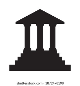 Ancient temple icon vector. Temple symbol
