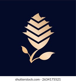 Ancient Temple  Logo: Eastern Spirituality Vector Mark