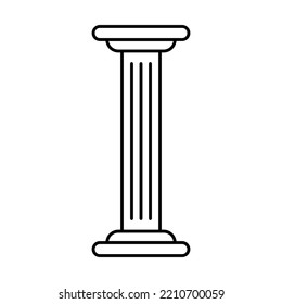 Ancient temple pillar icon. Vector.