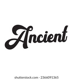 ancient text lettering on white background.