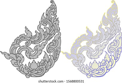 The Ancient Thai pattern vector IV