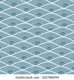 Ancient Thai wave pattern abstract background design vector