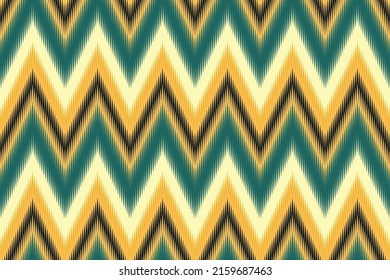 Ancient Tie-dye Silk, folk pattern, blue, zigzag. Design for print wrapping fabric paper carpet wallpaper background  texture 