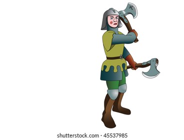 In ancient times it was a feared opponent. Two axes are more than one.