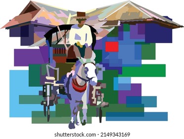 In ancient times, human pet horses were hauled in carriages as a means of transportation.