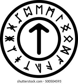 ancient tir rune. vector illustration