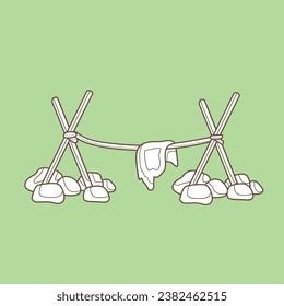 Ancient Tools Prehistoric Era Past Cartoon Digital Stamp Outline Black and White