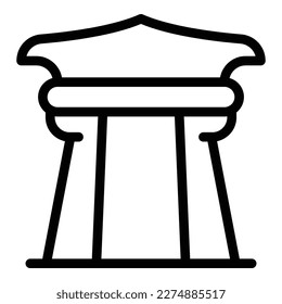 Ancient tower icon outline vector. City temple. Tokyo map