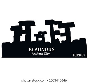 Ancient town of Blaundus near Usak in Turkey