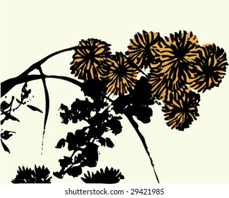 Ancient Traditional Artistic Chrysanthemum Pattern